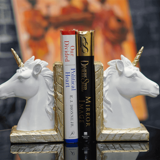 Picture of White Unicorn Head Book Holder