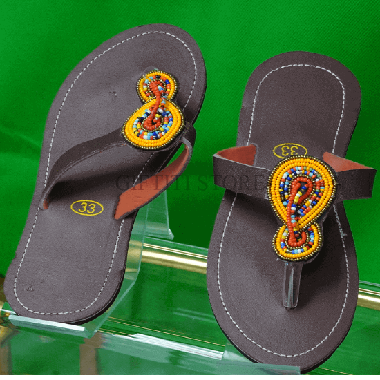 Picture of Beautifully Crafted Women African Handmade Casual SummerSpring Slippers