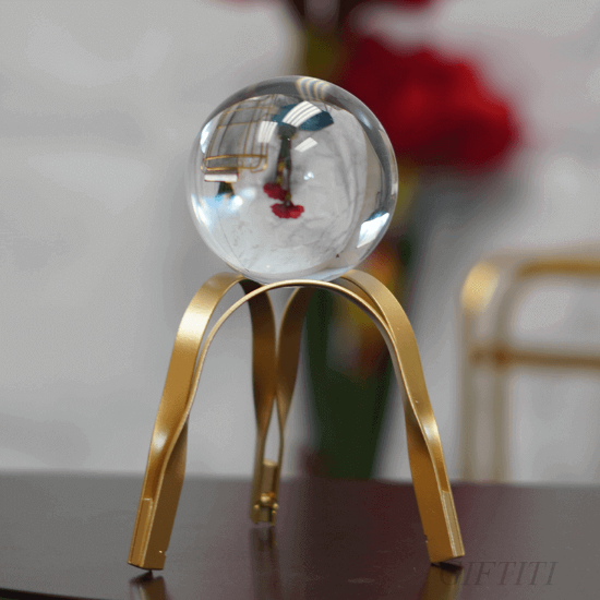 Picture of Transparent Orb on Metallic Arch Stand