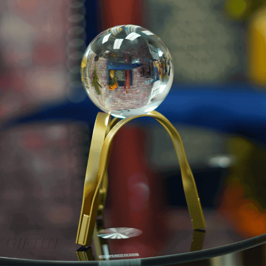 Picture of Transparent Orb on Metallic Arch Stand