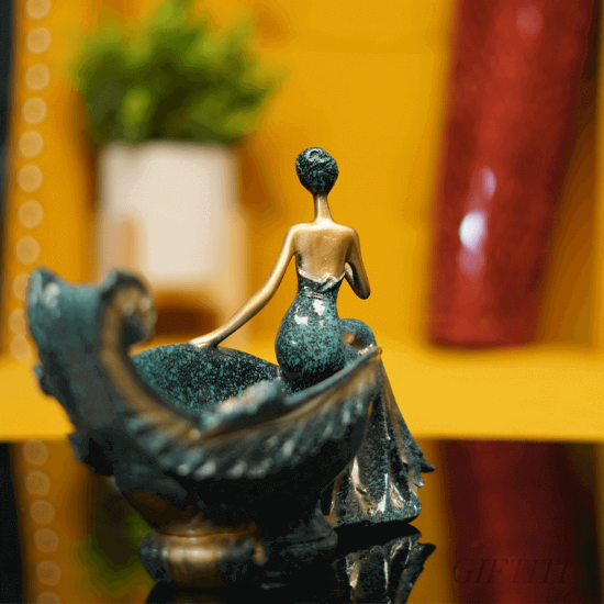 Picture of Ceramic Swan Lady Wine Holder
