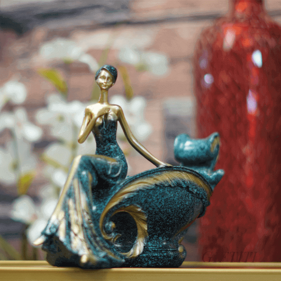 Picture of Ceramic Swan Lady Wine Holder