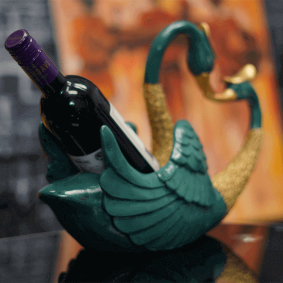 Picture of Antique Swan Resin Wine Holder