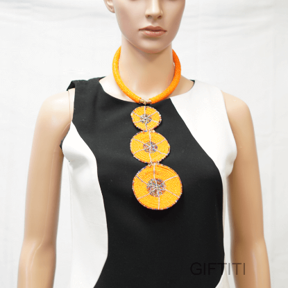 Picture of Lovely Orange Massai Necklace